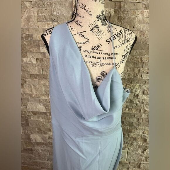 After Six Asymmetrical one shoulder draped cowl maxi dress nwt size 14 - Picture 6 of 7